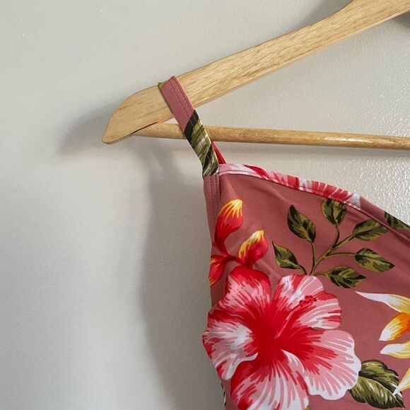 NWT Kona Sol V Wire Floral Tropical High Coverage One Piece Swimsuit 26W - Picture 5 of 10